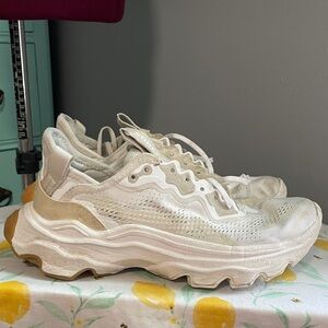 Sorel Women's Cream and Tan Sneakers